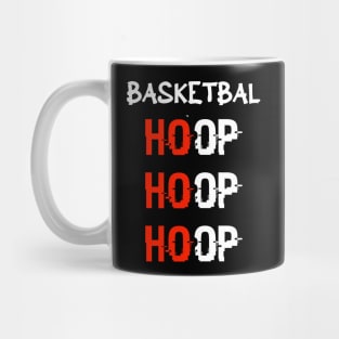 Basketball Ho Ho Ho Hoop Hoop Hoop Red Mug